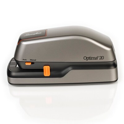 Swingline Optima 20 Electric Desktop Stapler, 20-Sheet Capacity, Gray/Silver (48208)