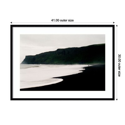 Amanti Art Iceland Beach 2 by Lynann Colligan Wood Framed Wall Art Print, 41" x 30" (A42677302609)