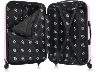 InUSA Endurance 3-Piece Hardside Spinner Luggage Set, TSA Checkpoint Friendly, Pink (IUENDSML-PNK)