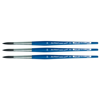 da Vinci FORTE BASIC Acrylic Synthetic Student Round Brush, 3 /Pack (DVXVA39310-3)