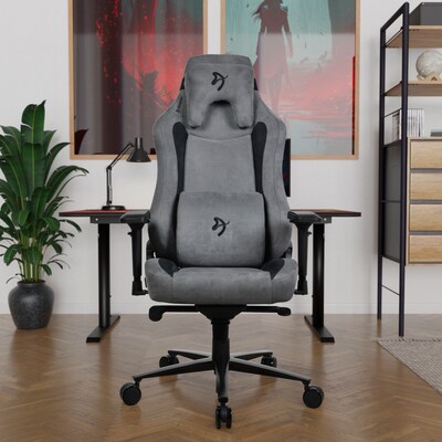 Arozzi Vernazza Supersoft Fabric Ergonomic Racing Gaming Chair, Anthracite (VERNAZZA-SPSF-ANT)