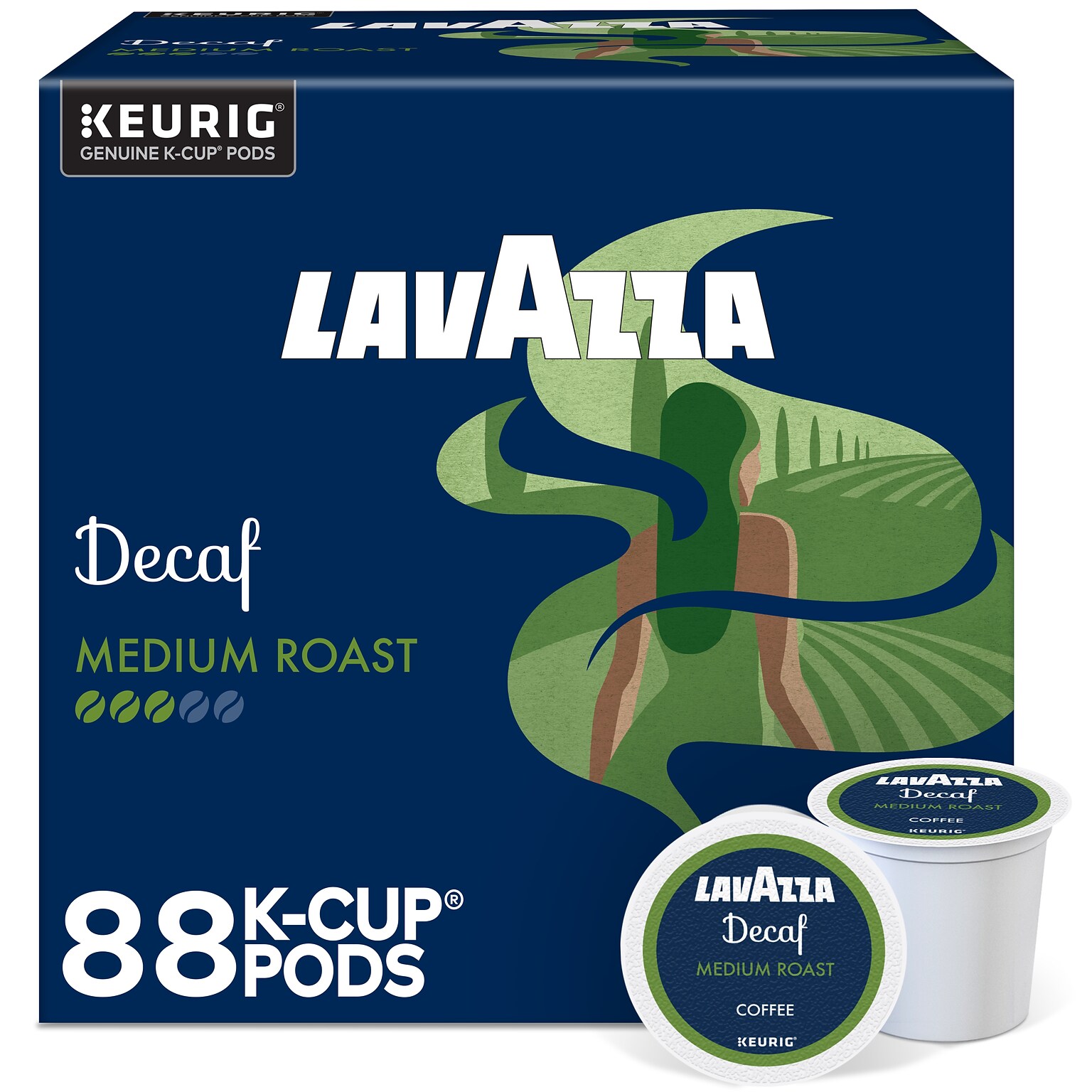 Lavazza Classico Decaf Coffee Keurig® K-Cup® Pods, Medium Roast, 88/Carton (5000382581CT)