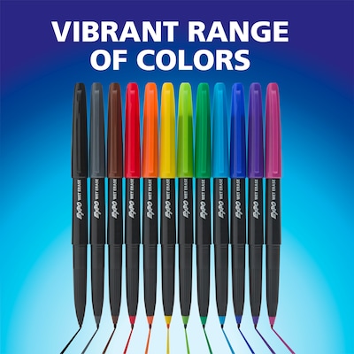 EXPO Wet Erase Markers, Ultra Fine Tip, Blue, 12/Pack (16003)