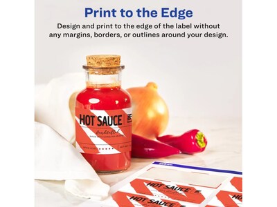 Avery Sure Feed Laser/Inkjet Rectangle Labels, 2" x 3", Glossy White, 80 Labels/Pack (22890)