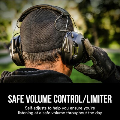 3M WorkTunes Connect and Solar Wireless Bluetooth Hearing Protector, 26 dB, Black (90573-DC)