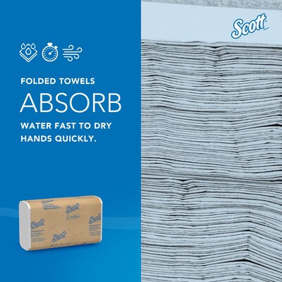 Scott Essential Recycled C-Fold Paper Towels, 1-ply, 200 Sheets/Pack, 12 Packs/Carton (01510)