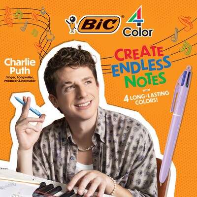 BIC 4 Color Retractable Ballpoint Pen, Medium Point, 1.0mm, Assorted Ink, Dozen (MMAP3-AST)