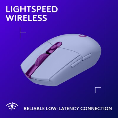 Logitech G305 Lightspeed Wireless Ergonomic Optical Gaming Mouse, Lilac (910-006020)