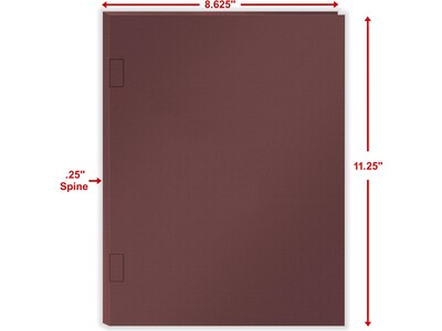 ComplyRight Tax Presentation Folder with Side-Staple Tabs, Burgundy, 50/Pack (PBSS24)