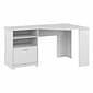 Bush Furniture Cabot 60"W Corner Desk with Storage, White (WC31915K)