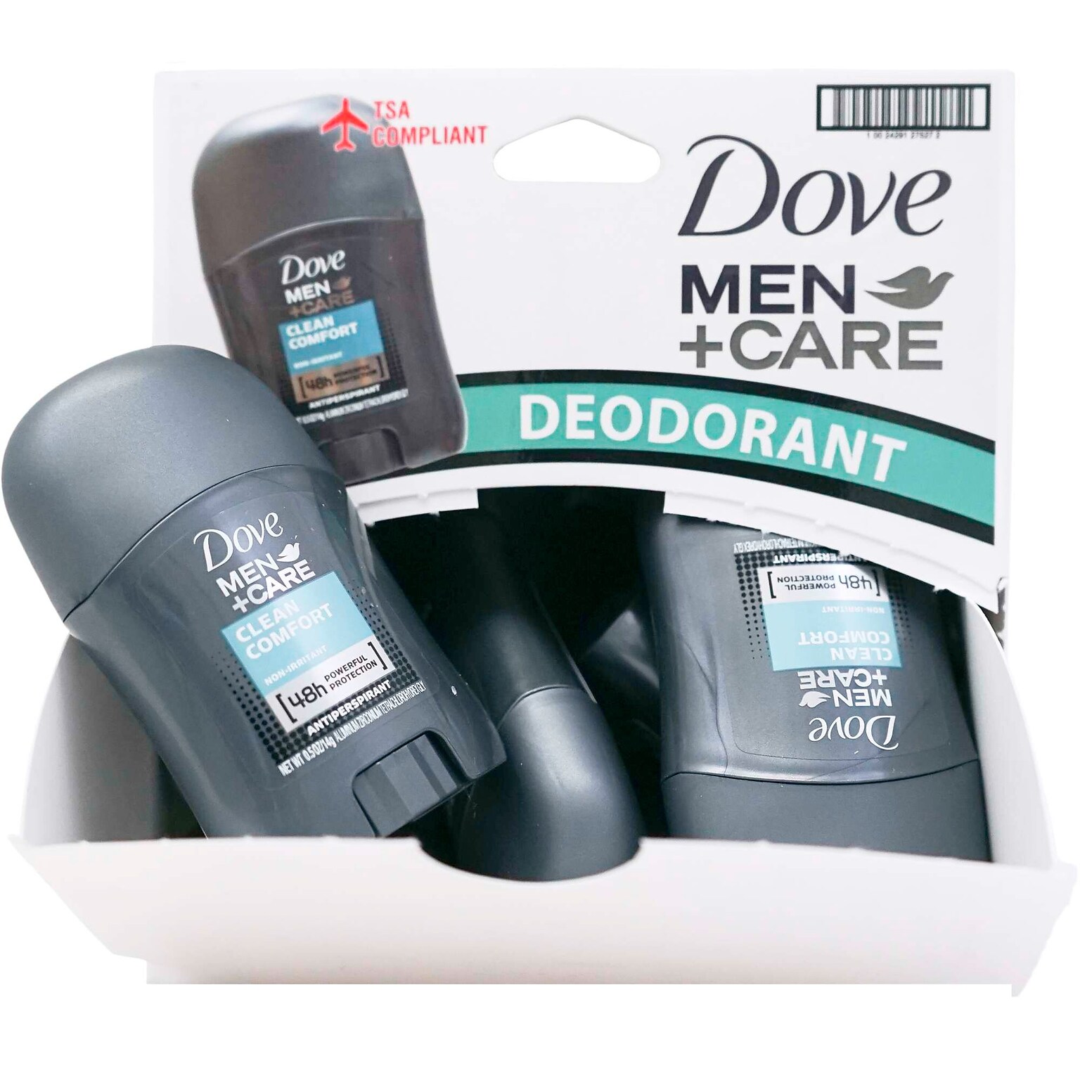 Dove Mens Clean Comfort Antiperspirant, 0.5 oz Stick, 16 Sticks/Dispensit Box, 12 Dispensit Boxes/Carton