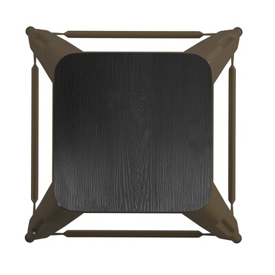 Flash Furniture Cierra Industrial Metal Counter Height Stools without Back, Gunmetal/Black, 4-Pieces/Pack (4ET32024GNRPL2B)