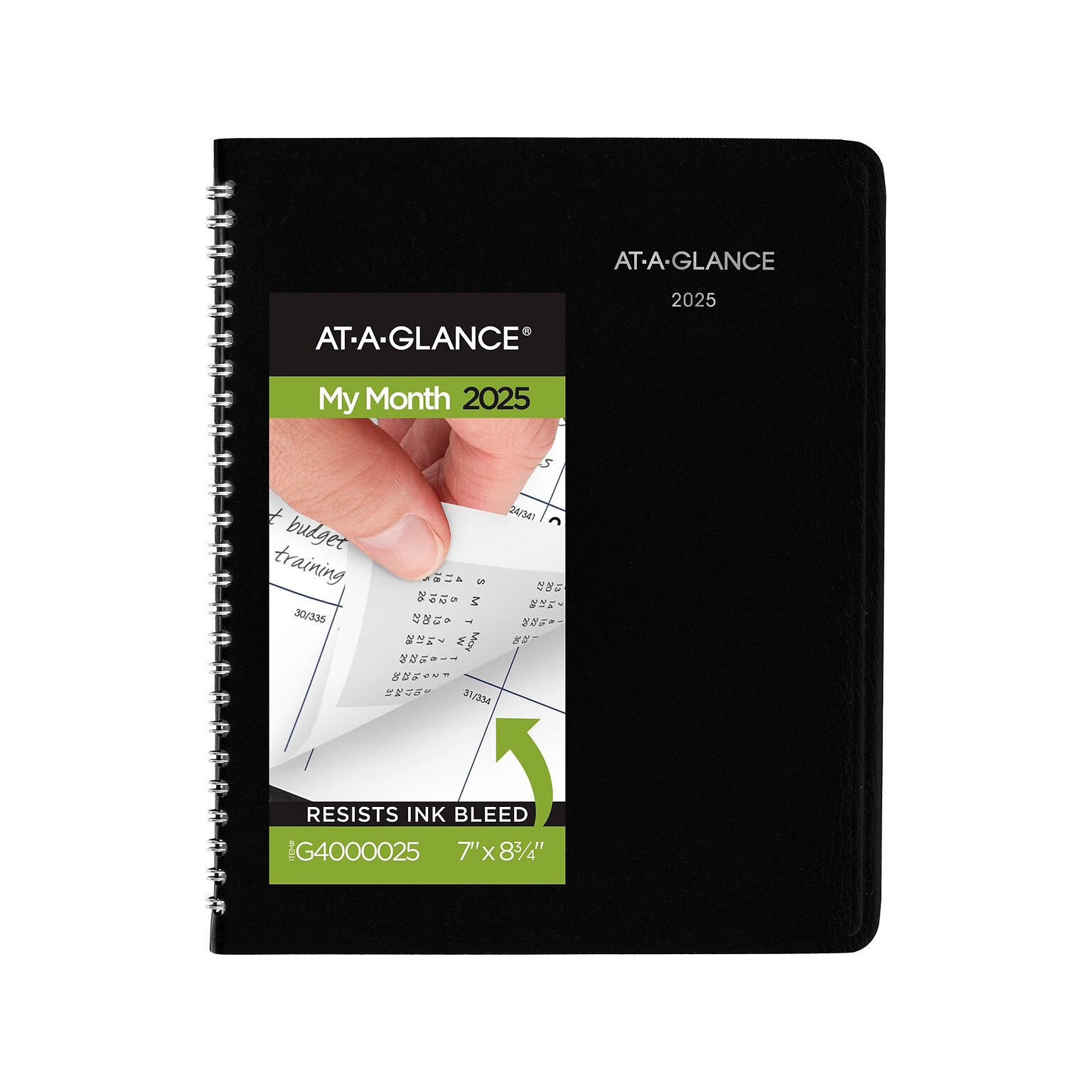 2025 ATAGLANCE DayMinder 7" x 8.75" Monthly Planner, Faux Leather