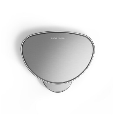 simplehuman 6L Semi-Round Can with Liner Pocket, Brushed Stainless Steel, Indoor Step Trash Can, 1.6 Gallons (CW2106)