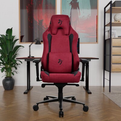 Arozzi Vernazza Supersoft Fabric Ergonomic Racing Gaming Chair, Bordeaux (VERNAZZA-SPSF-BDX)