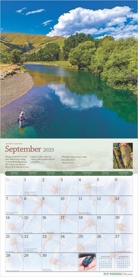 2025 BrownTrout Fly Fishing Dreams OFFICIAL 12" x 24" Monthly Square Wall Calendar (9781975479916)