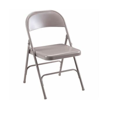 Lorell Steel Folding Chairs, 19.4W x 18.3D x 29.6H, Beige, 4/Carton (LLR62500)