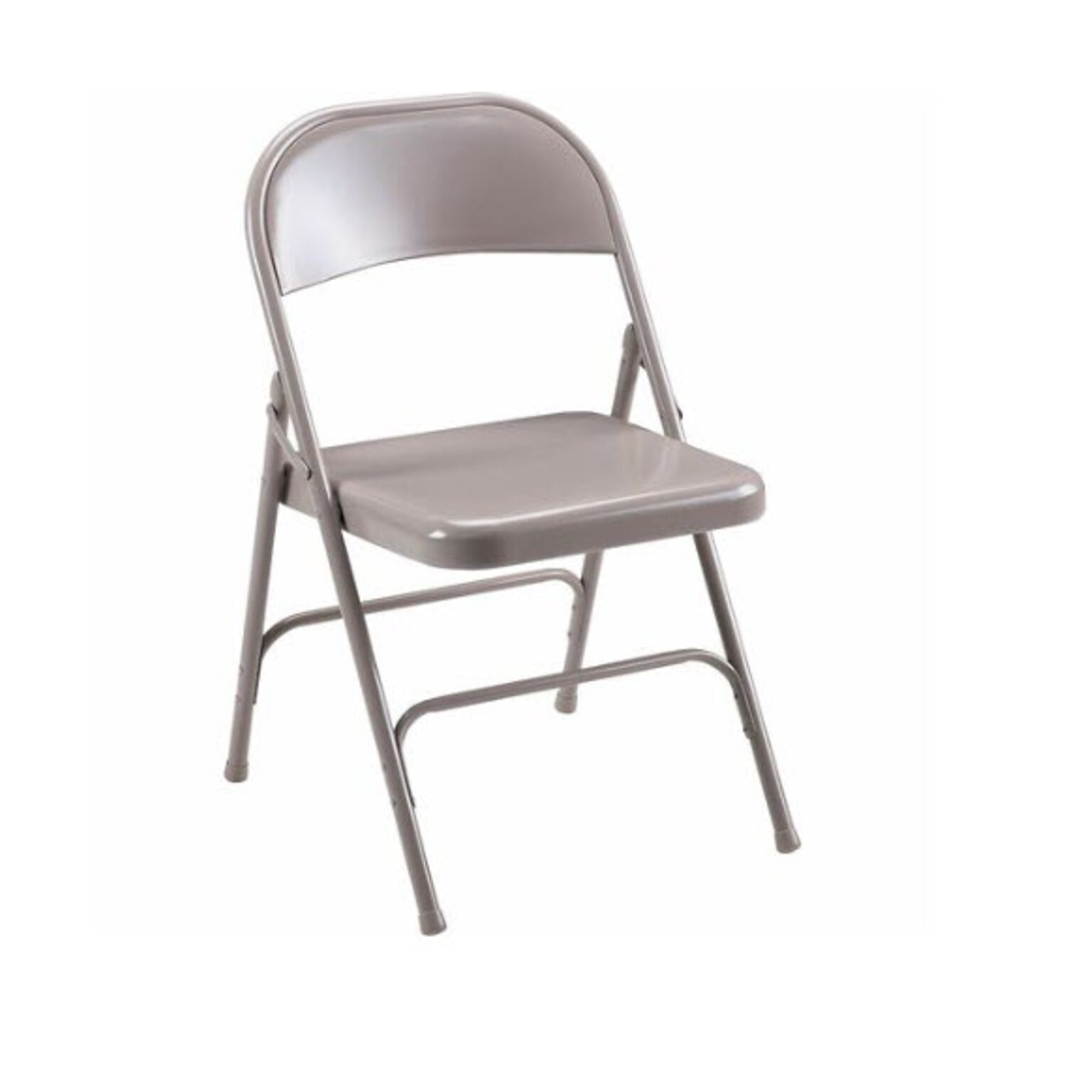 Lorell Steel Folding Chairs, 19.4W x 18.3D x 29.6H, Beige, 4/Carton (LLR62500)