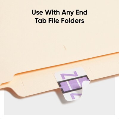 Smead BCCR Labels File Folder Label, Z, Lavender, 500 Labels/Pack (67096)