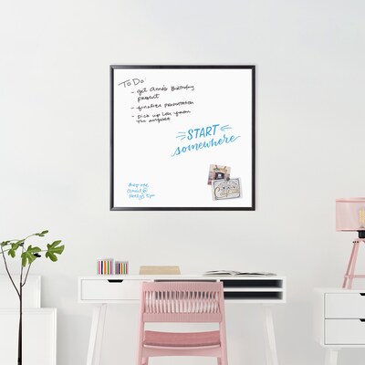 U Brands Steel Dry-Erase Whiteboard, Fiberboard Frame, 3' x 3' (2892U00-01)