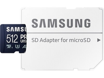 Samsung PRO Ultimate 512GB microSDXC Memory Card with Adapter, U3 Class, UHS-I, V30 (MB-MY512SA/AM)