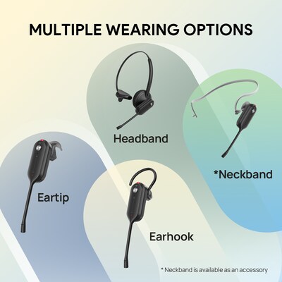 Yealink WH63 E2 Wireless Noise Canceling Convertible Phone Headset for Professional Business Office, MS Certified