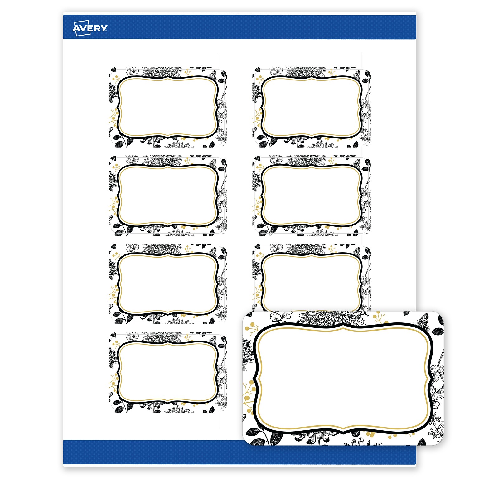 Avery Rectangle Laser/Inkjet Multipurpose Labels, 2 x 3, White, 80/Pack (19479371039)