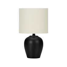 Monarch Specialties Inc. Incandescent Table Lamp, Black/Ivory (I 9738)