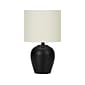 Monarch Specialties Inc. Incandescent Table Lamp, Black/Ivory (I 9738)