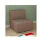 Flash Furniture Bright Beginnings Vinyl Classroom Modular 1-Seater Sofa, Brown (MK-KE15693-GG)