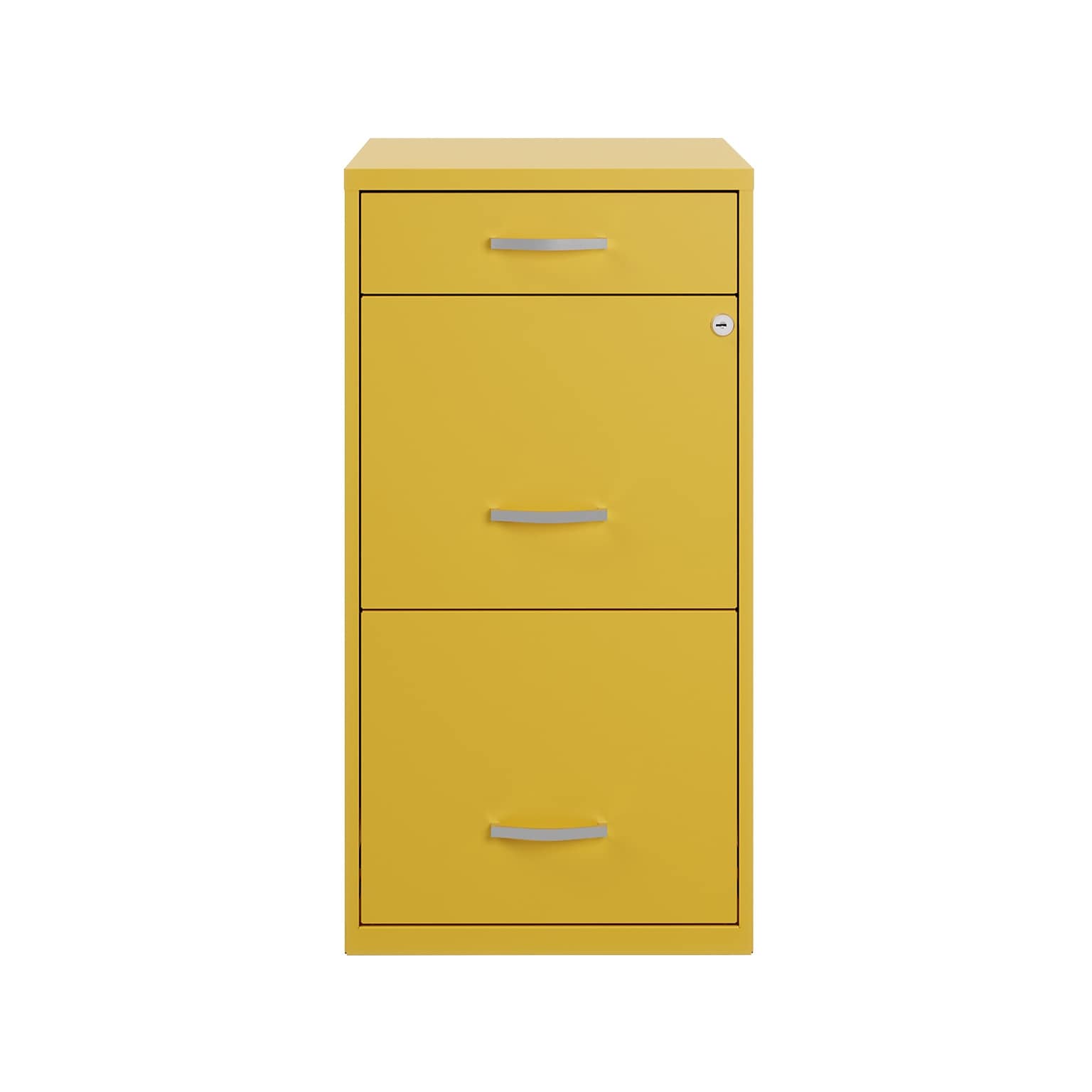 Space Solutions SOHO Organizer 3-Drawer Vertical File Cabinet, Letter Size, Lockable, Goldfinch (25280)