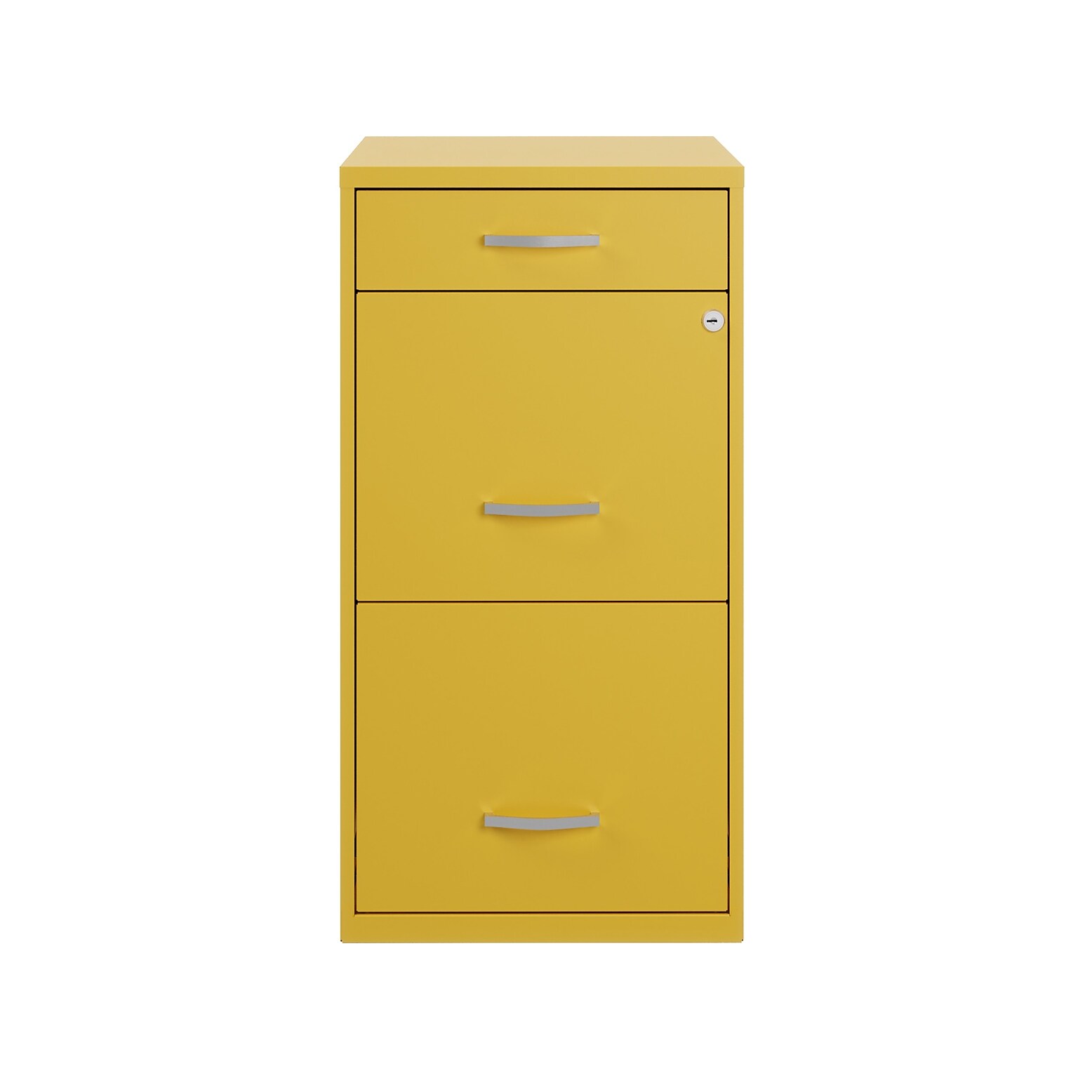 Space Solutions SOHO Organizer 3-Drawer Vertical File Cabinet, Letter Size, Lockable, Goldfinch (25280)