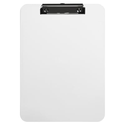 JAM Paper Plastic Clipboard, Letter Size, Clear, 12/Pack (340928126A)