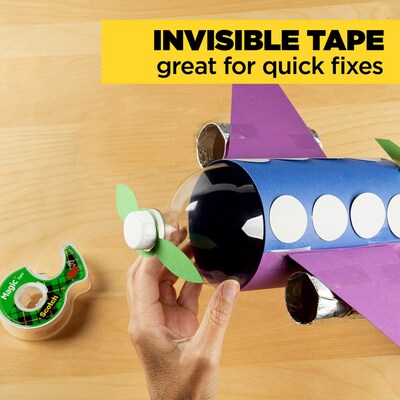 Scotch Magic Invisible Tape with Dispenser, 3/4" x 27.77 yds., 1" Core, 6 Rolls/Pack (810C40BK)