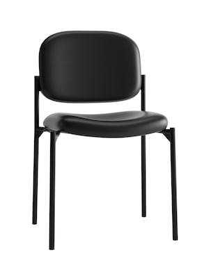 HON Scatter Stacking Guest Chair, Black SofThread Leather (BSXVL606SB11)