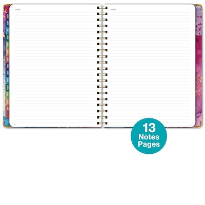 2026-2027 Excello Brands 8.5" x 11" Academic Weekly & Monthly Planner, Paperboard Cover, Rainbow Gold Marble (FSHN-AY26-8511-36)