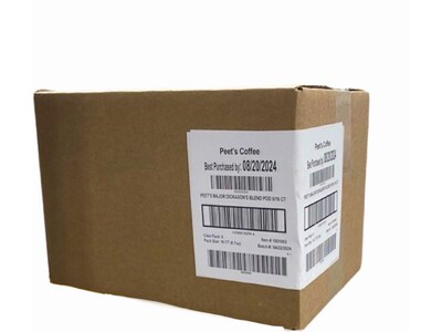 Peets Coffee Major Dickasons Blend Coffee Pods, Dark Roast, 16/Box, 6 Boxes/Carton (1001062)