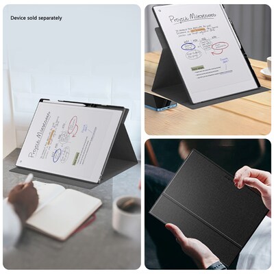 SaharaCase Venture Series Bi-Fold Folio Case for reMarkable Paper Pro, Black (TB00429)