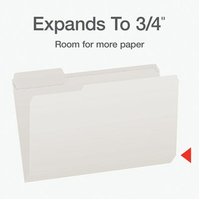 Pendaflex Heavy Duty File Folder, 1/3-Cut Tab, Assorted, Legal Size, White, 100/Box (1007034)