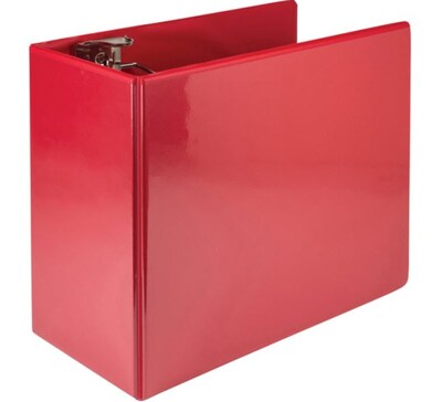 Samsill Nonstick 6" D-Ring View Binder, Red, 6/Carton (SAM16423)