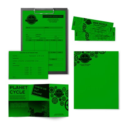 Astrobrights 8.5" x 11" Color Multipurpose Paper, 24 lbs., Gamma Green, 500 Sheets/Ream, 10/Ream (22541/21548CT)