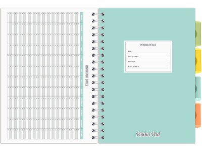 Pukka Pad B5 Study Book Customizable Notebook, 7.09 x 9.6, 120 Sheets, Gray/Silver (9824-STU)