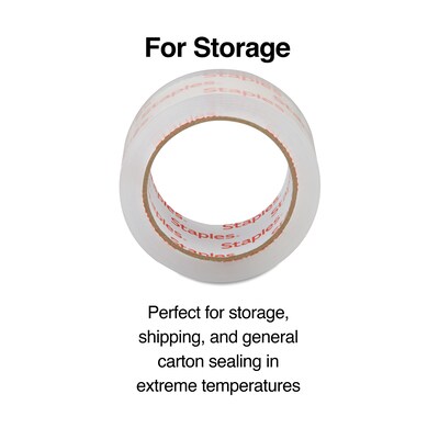 Staples Moving & Storage Packing Tape , 1.88" x 54.6 yds., Clear, 36/Rolls (52219)