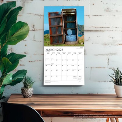 2026 Plato Outhouses 12" x 12" Monthly Wall Calendar (9798330706648)