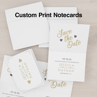 Staples Matte Notecards, 5.5"W x 4.25"L, White, 100/Box (12501)