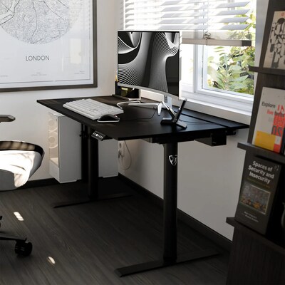 Arozzi Arena Nordico 55"W Electric Adjustable Standing Desk, Black (ARENANRDBKBK)