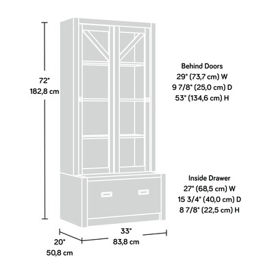 Sauder Dixon City 72"H 4-Shelf Bookcase, Brushed Oak (432891)