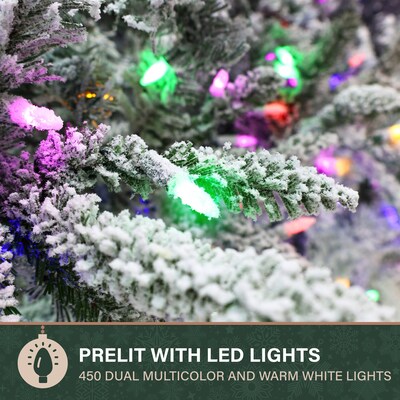 Fraser Hill Farm 6.5' Pre-Lit Artificial Christmas Trees, 450 Lights (FFMPS065-6SN)