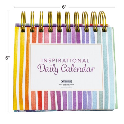 2026 Global Printed Products Rainbow 6" x 6" Day-to-Day Calendar (GPP-0028)