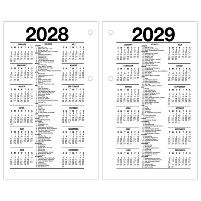 2027 AT-A-GLANCE 6" x 3.5" Daily Calendar Refill Pages, White/Black (E717R-50-27)